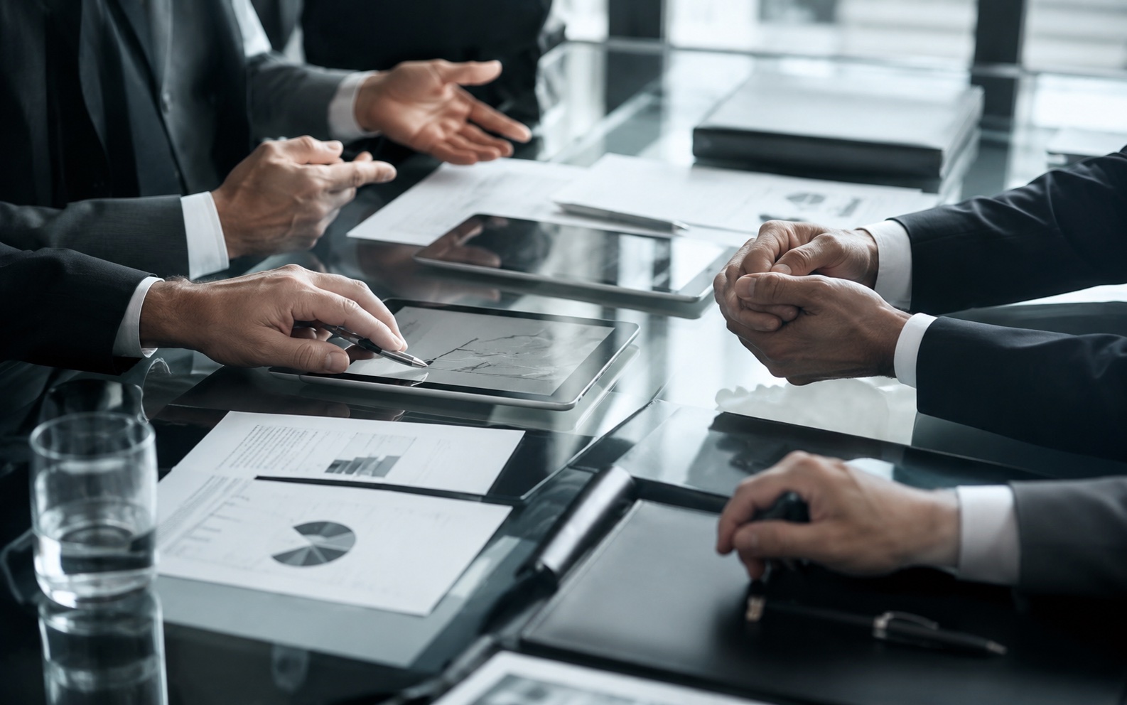 Confidential international business meeting